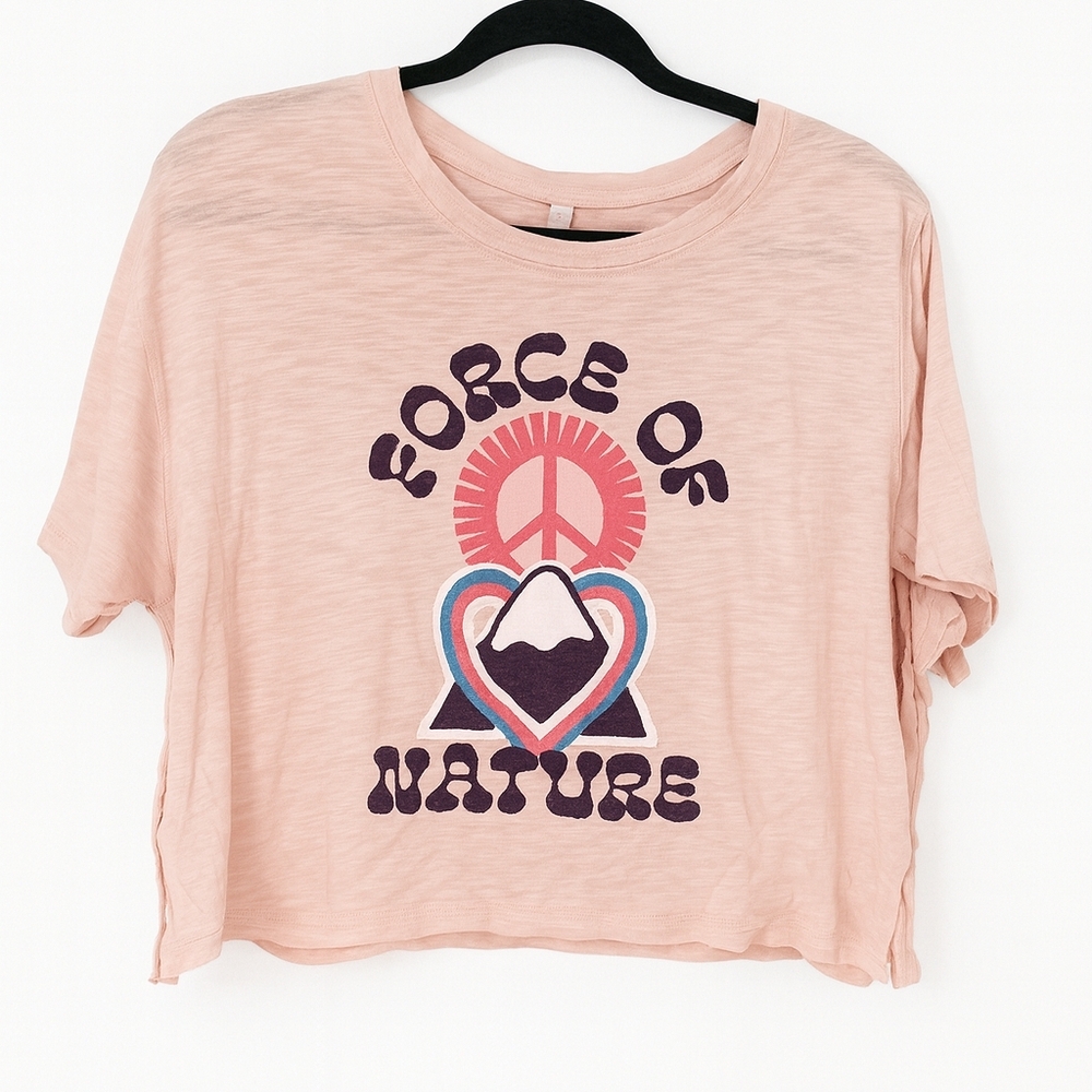 Old Navy Pink Graphic Crop Top